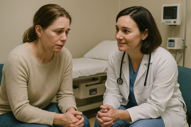 calming and reassuring an anxious patient